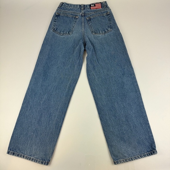 Vintage Polo Jeans Co Ralph Lauren Boys Size 10 26x26.5" Baggy Jeans - Picture 6 of 7